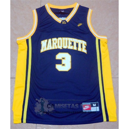 Camiseta NCAA Marquette Golden Eagles Dwyane Wade Azul